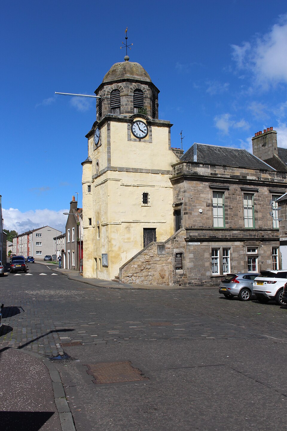 Dysart Tolbooth and its tall clock tower