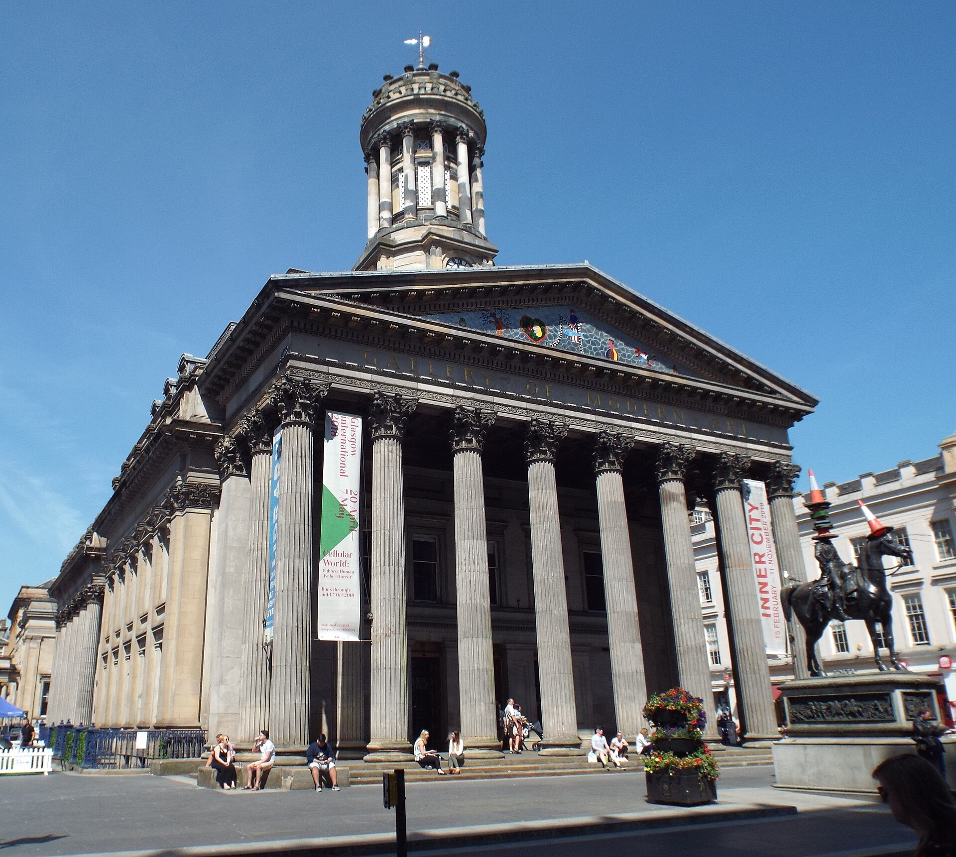 Gallery of Modern Art in Royal Exchange Square, Glasgow, seen at an angle