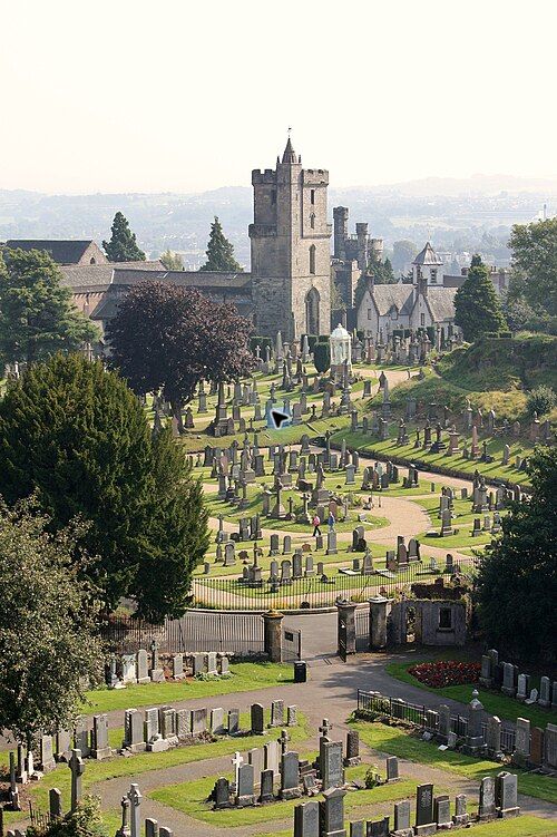 Church of the Holy Rude and its churchyard viewed from Stirling Castle