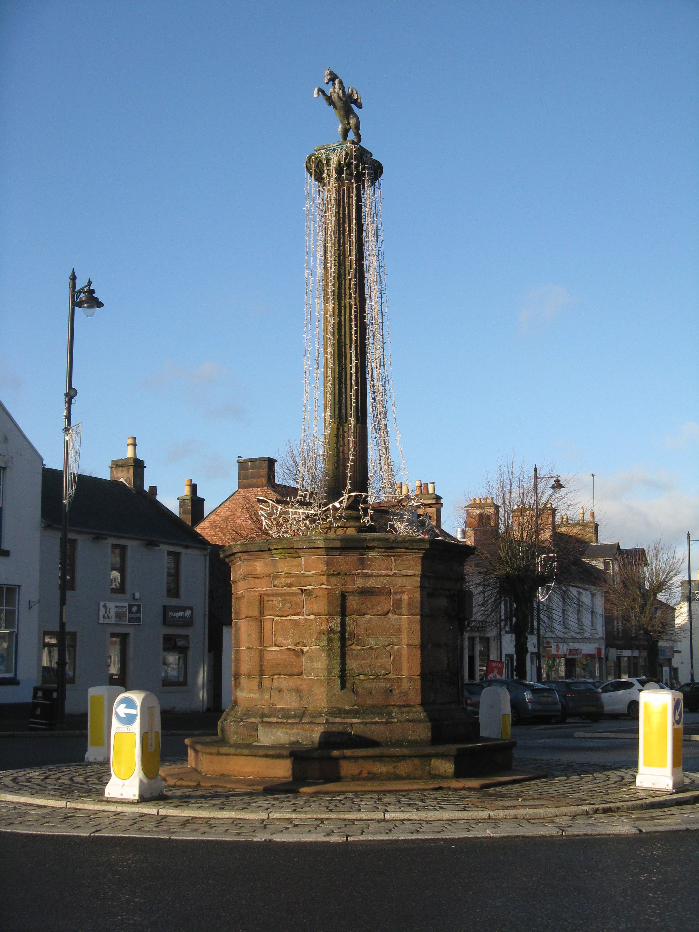 The stone market cross at Thornhill