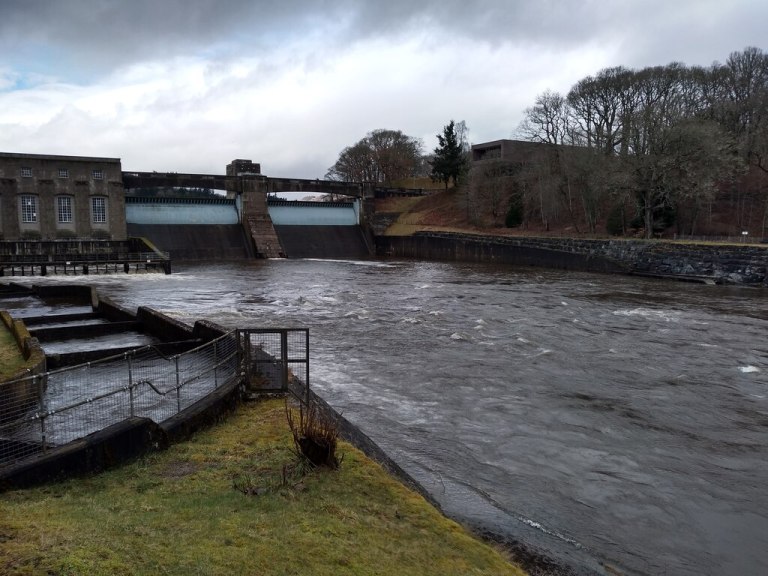 Pitlochry Dam and Power Station beside Loch Faskally
